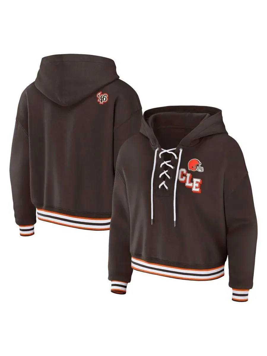 Худи на шнуровке с капюшоном WEAR by Erin Andrews — изображение 1 из 3, коричневый