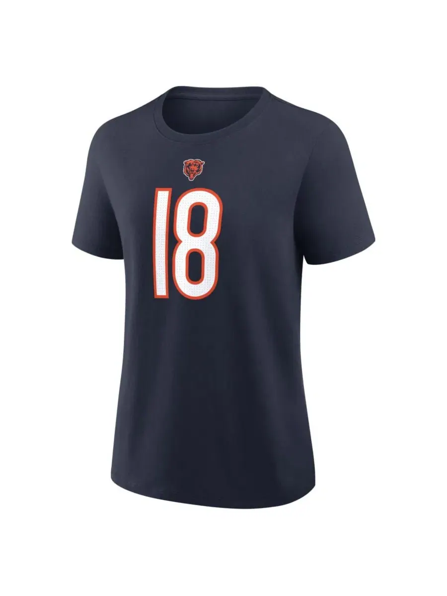 Футболка с длинным рукавом Caleb Williams Navy Chicago Bears Player Name & Number Nike — изображение 2 из 3, темно-синий