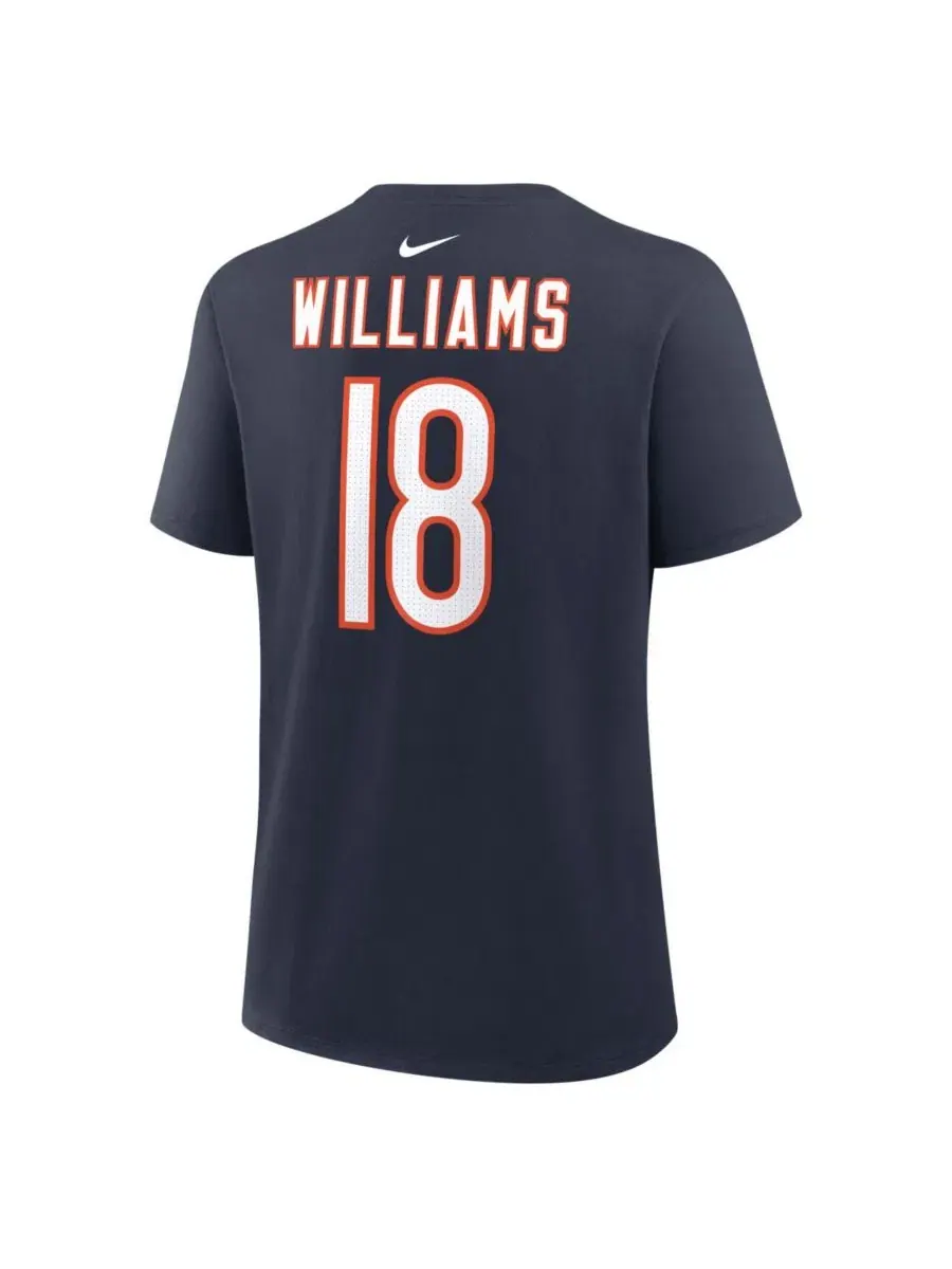 Футболка с длинным рукавом Caleb Williams Navy Chicago Bears Player Name & Number Nike — изображение 3 из 3, темно-синий