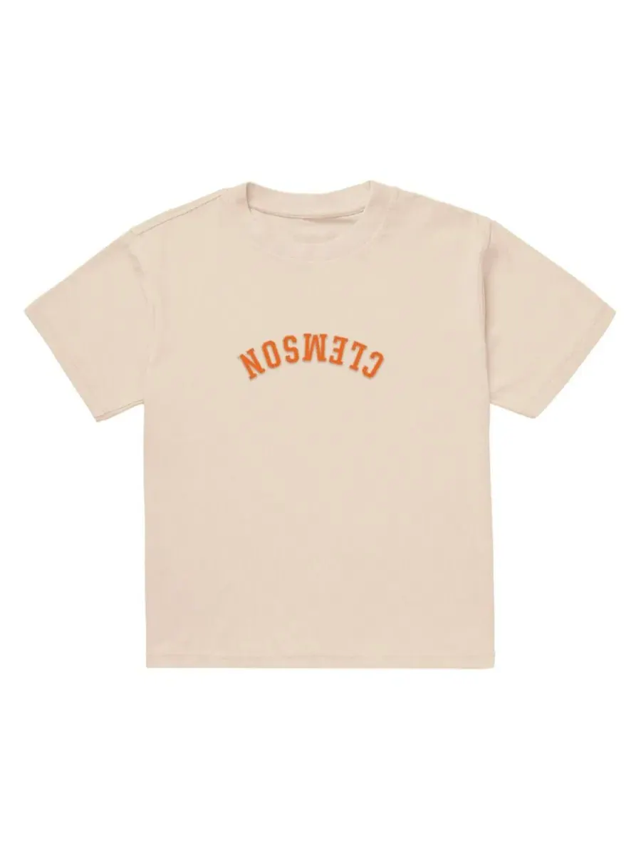 Футболка с вышивкой Clemson Tigers Upside Down Uscape Apparel — изображение 2 из 2, бежевый