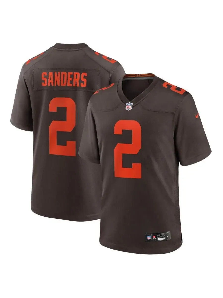 Футболка игровая Shedeur Sanders Alternate Nike — изображение 1 из 3, коричневый