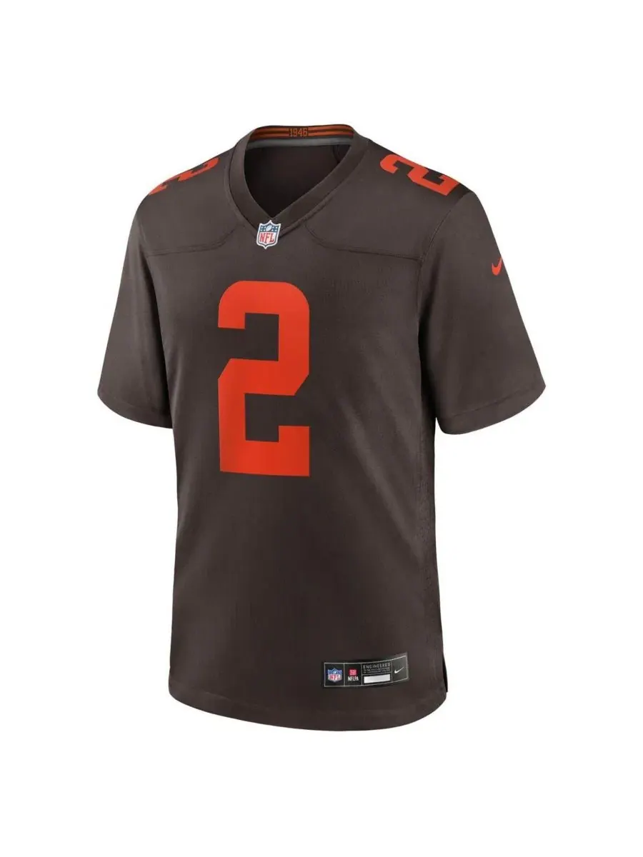 Футболка игровая Shedeur Sanders Alternate Nike — изображение 2 из 3, коричневый