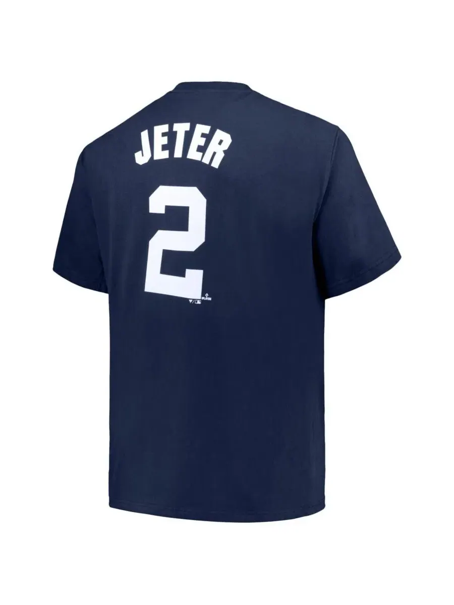 Футболка с принтом Derek Jeter New York Yankees Fanatics — изображение 3 из 3, темно-синий