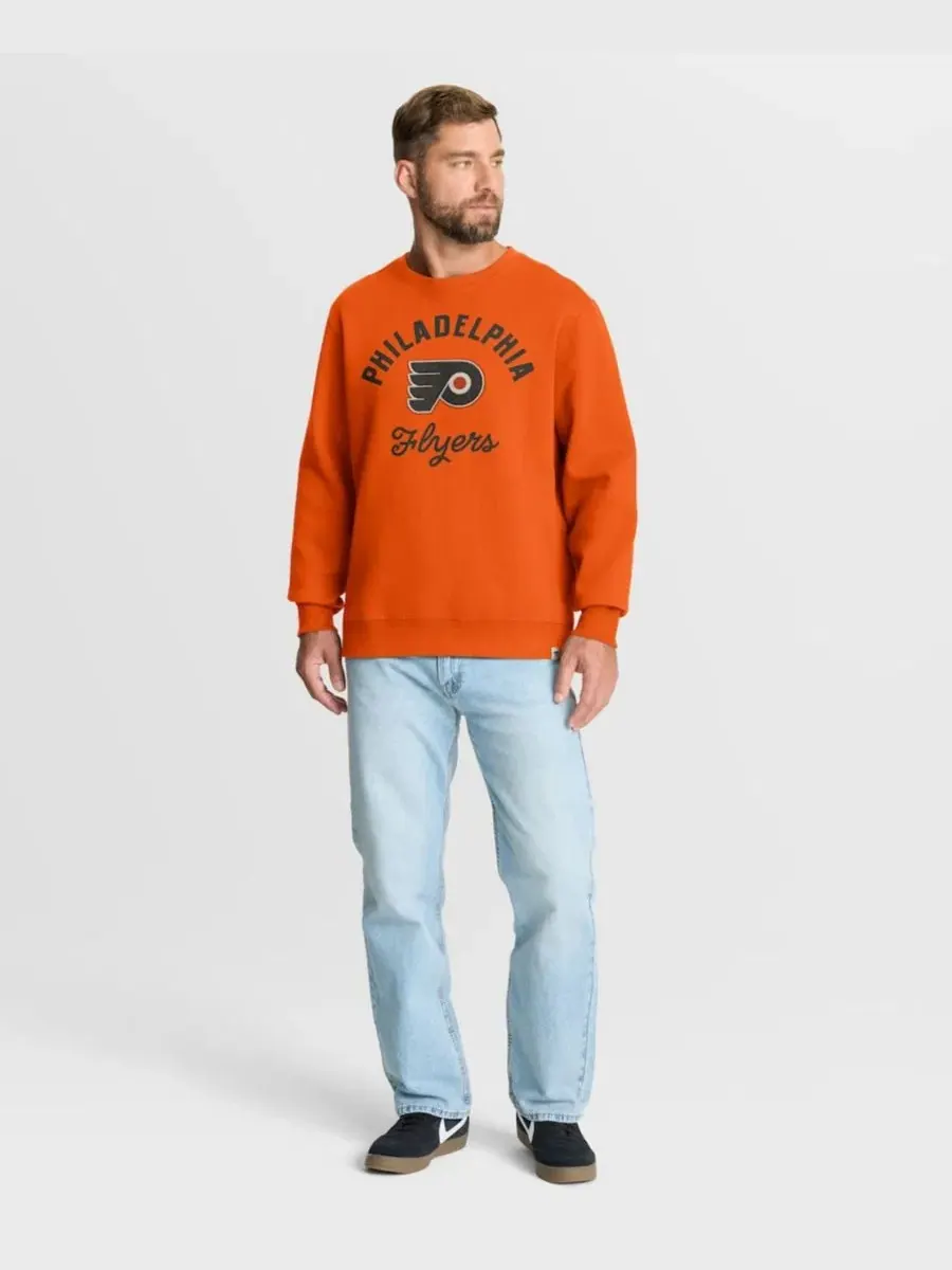 Свитшот Philadelphia Flyers Stickler с вышитым логотипом Fanatics — изображение 3 из 5, оранжевый