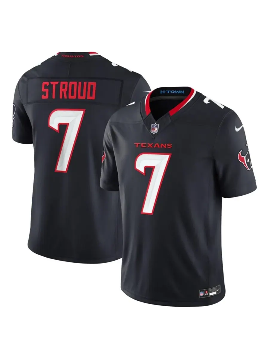 Джерси Nike с длинным рукавом C.J. Stroud Vapor F.U.S.E. Stitched Limited — изображение 1 из 5, темно-синий
