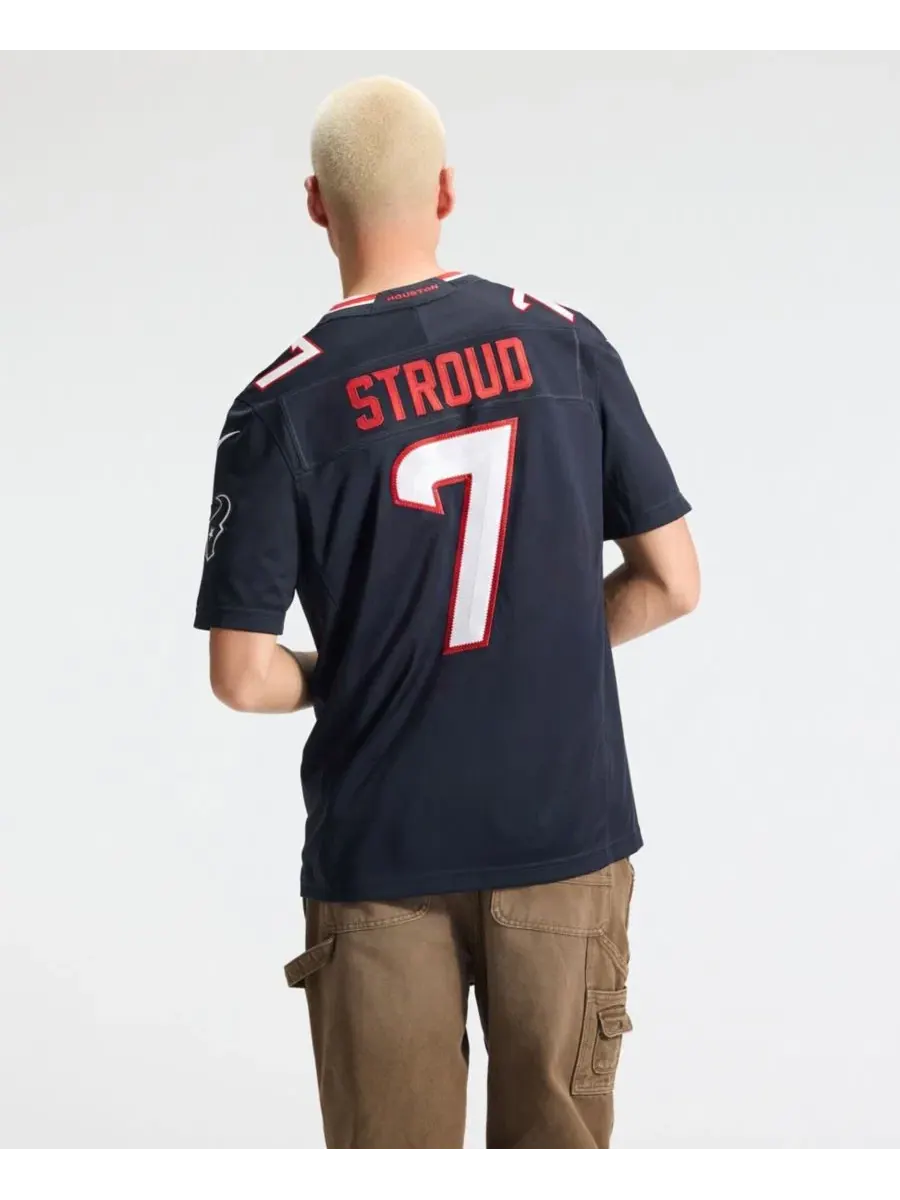 Джерси Nike с длинным рукавом C.J. Stroud Vapor F.U.S.E. Stitched Limited — изображение 4 из 5, темно-синий