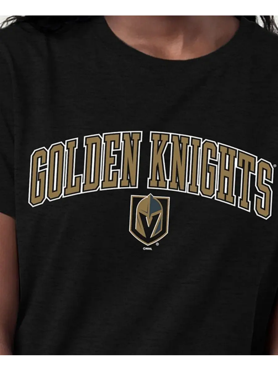 Футболка с принтом Vegas Golden Knights Arch Mascot Logo Champion — изображение 5 из 5, черный