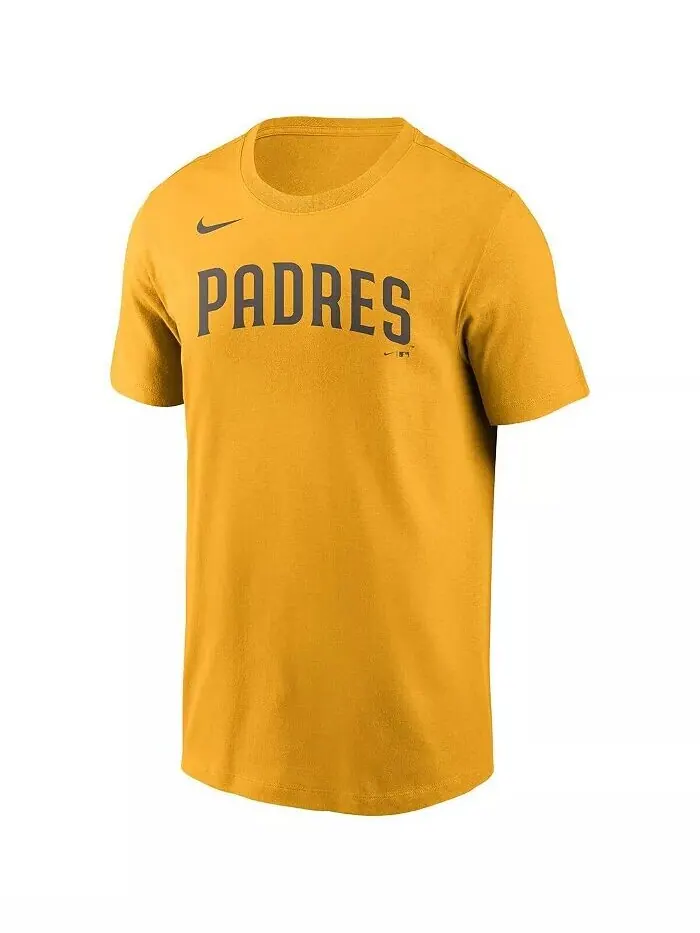 Мужская футболка Fernando Tatis Jr. Gold San Diego Padres с именем и номером Nike — изображение 3 из 3
