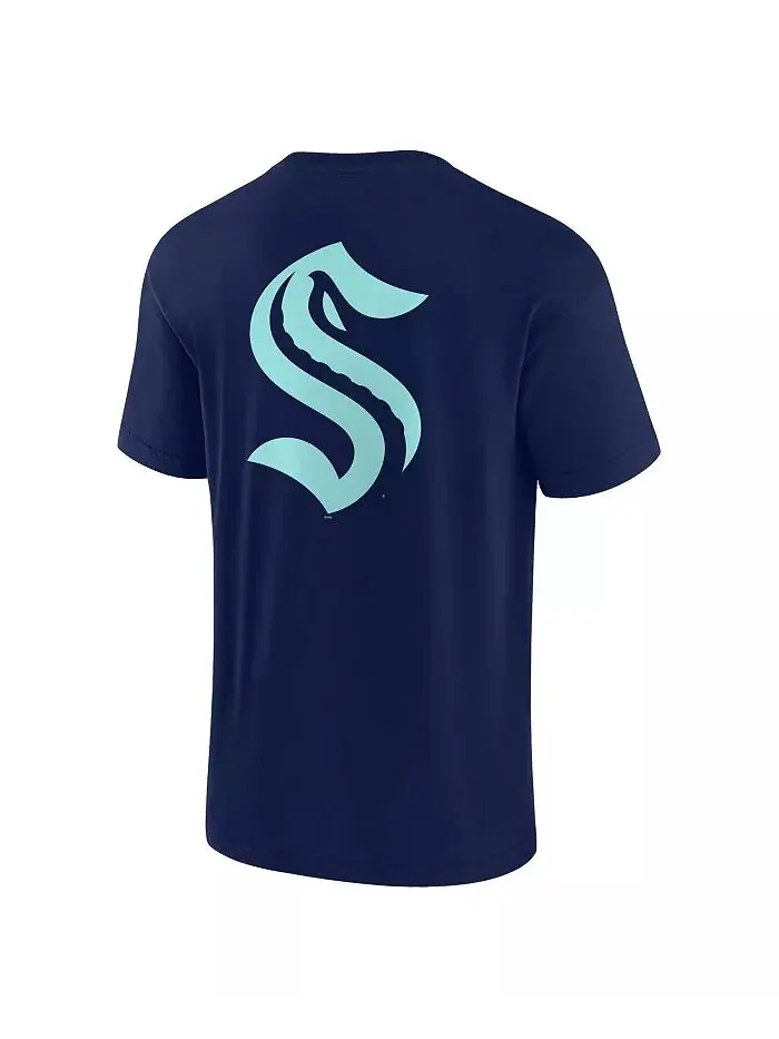 Футболка с коротким рукавом Seattle Kraken Super Soft для мужчин и женщин цвета Deep Sea Blue — изображение 3 из 3