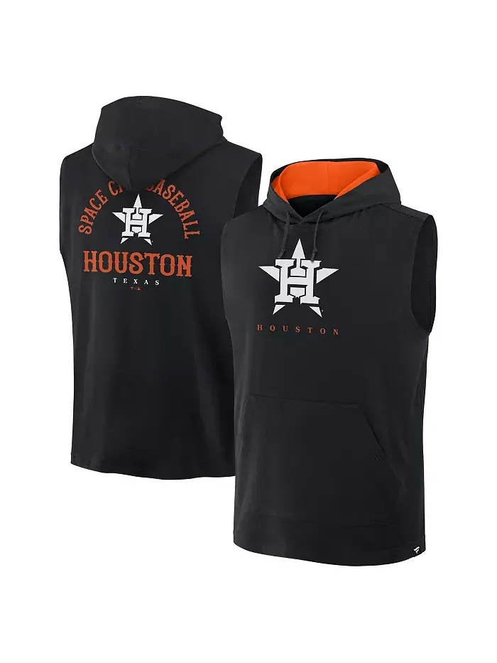 Мужская черная безрукавка-худи Houston Astros Fire Speed Fanatics — изображение 1 из 3