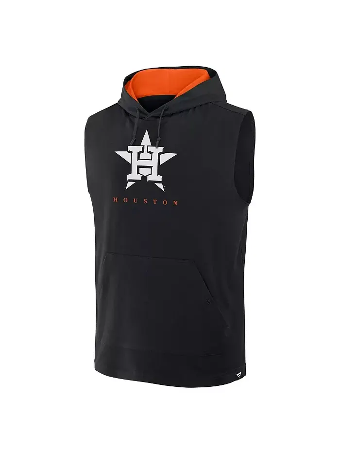 Мужская черная безрукавка-худи Houston Astros Fire Speed Fanatics — изображение 2 из 3