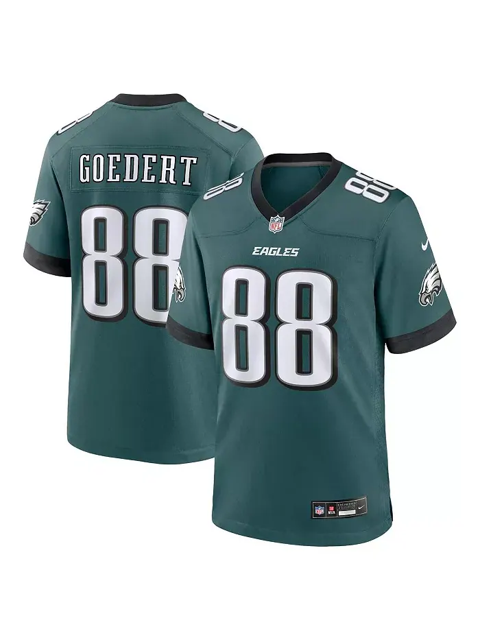 Футболка игровая Philadelphia Eagles для мужчин Dallas Goedert, цвет Midnight Green, Nike Fanatics — изображение 1 из 3