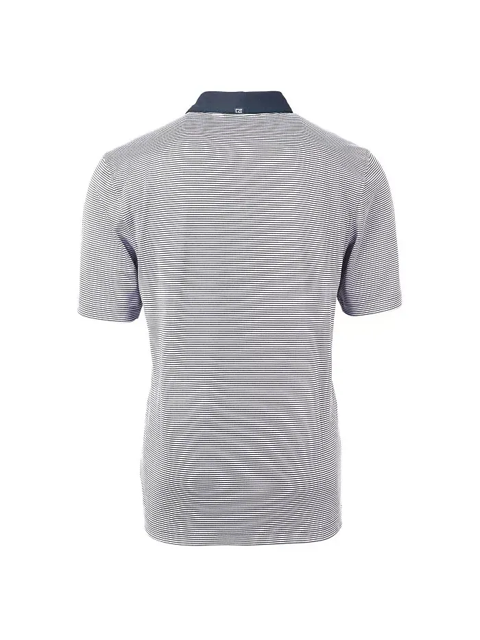 Мужская поло St. Louis Cardinals Virtue Eco Pique Micro Stripe в цвете Navy/White Cutter & Buck — изображение 2 из 3