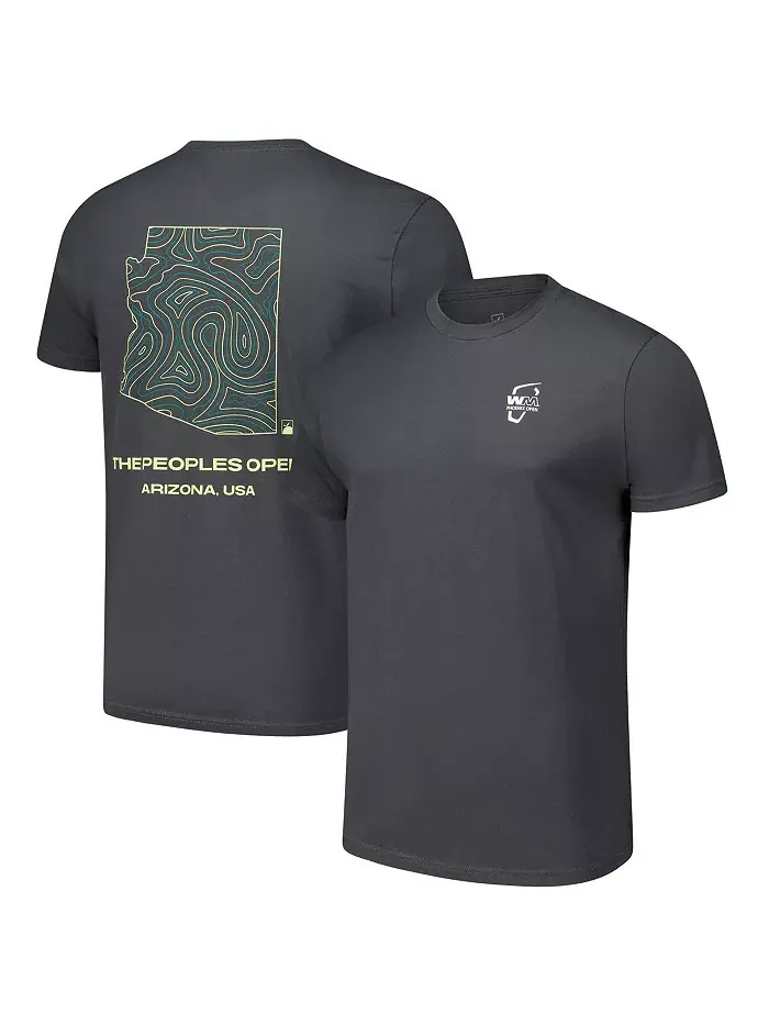 Мужская и женская футболка Charcoal WM Phoenix Open Arizona Flomotion — изображение 1 из 3