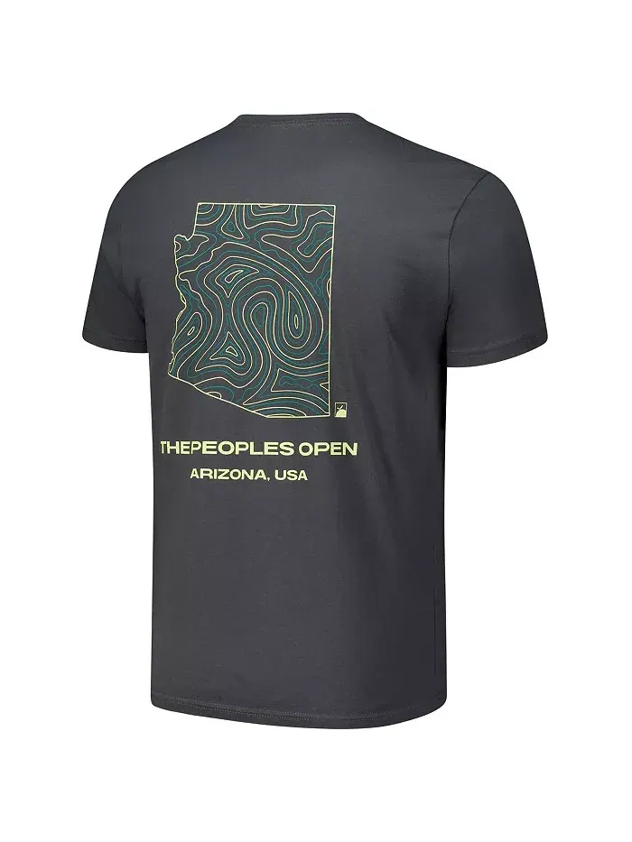 Мужская и женская футболка Charcoal WM Phoenix Open Arizona Flomotion — изображение 3 из 3
