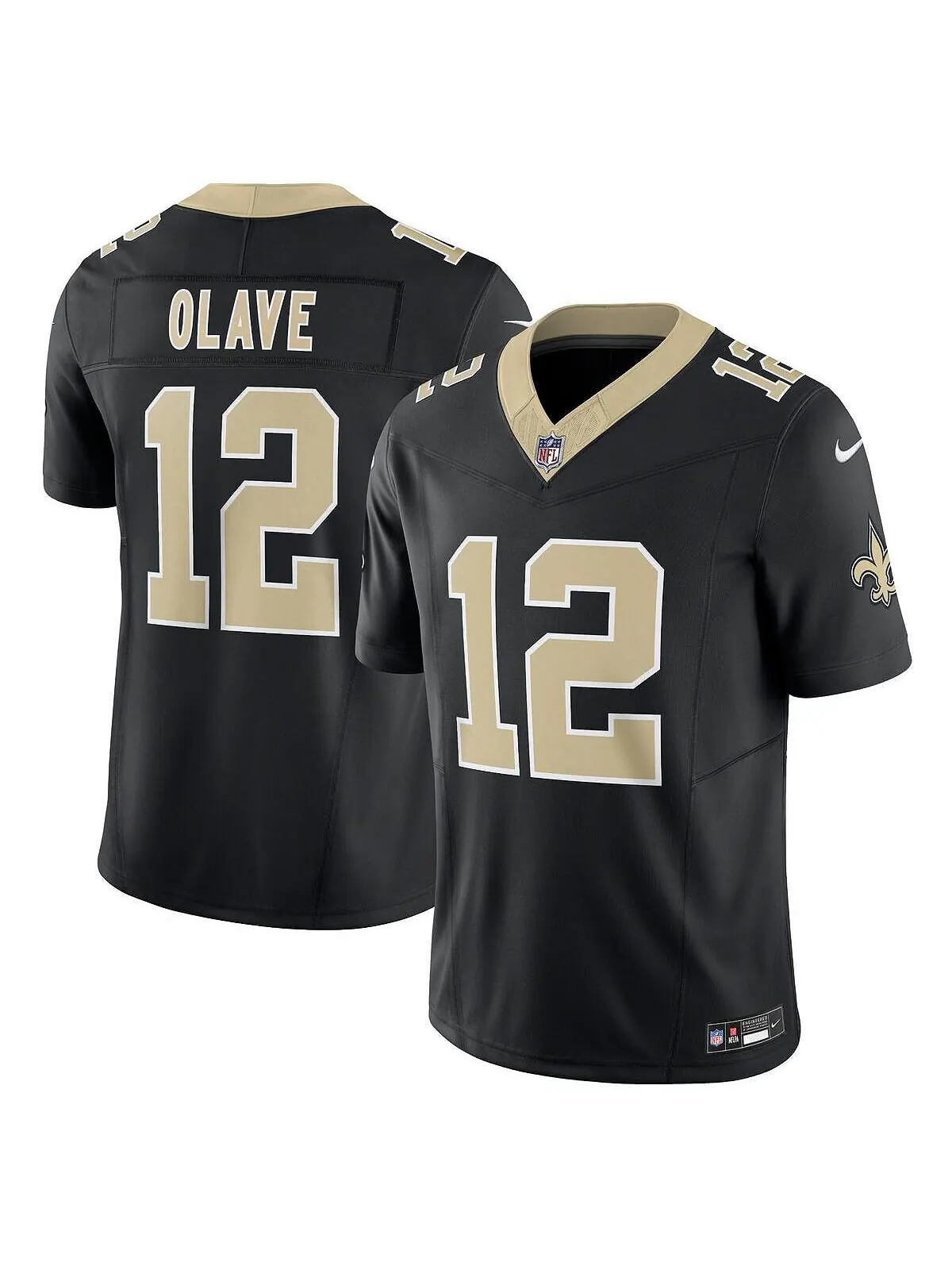 Мужские кроссовки Chris Olave Black New Orleans Saints Vapor F.U.S.E. Ограниченный Джерси Nike