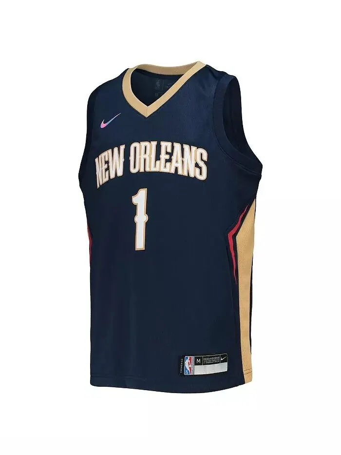 Джерси Big Boys Zion Williamson Navy New Orleans Pelicans 2021/22 Diamond Swingman — Icon Edition — изображение 2 из 3