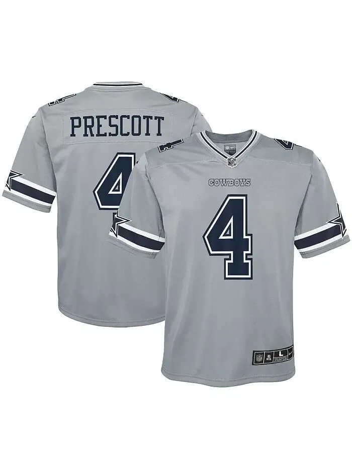 Джерси Big Boys Dak Prescott Silver Dallas Cowboys Inverted Team Game Nike — изображение 1 из 2