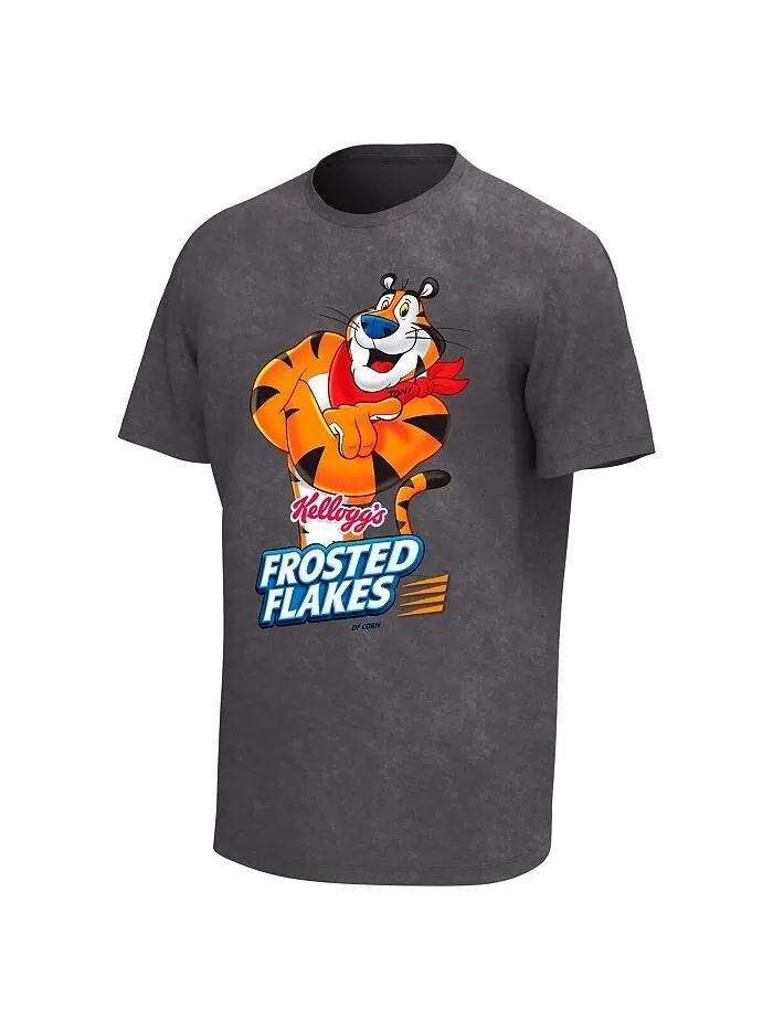 Мужская черная стираная футболка с матовыми хлопьями Tony the Tiger Philcos — изображение 2 из 3, черный