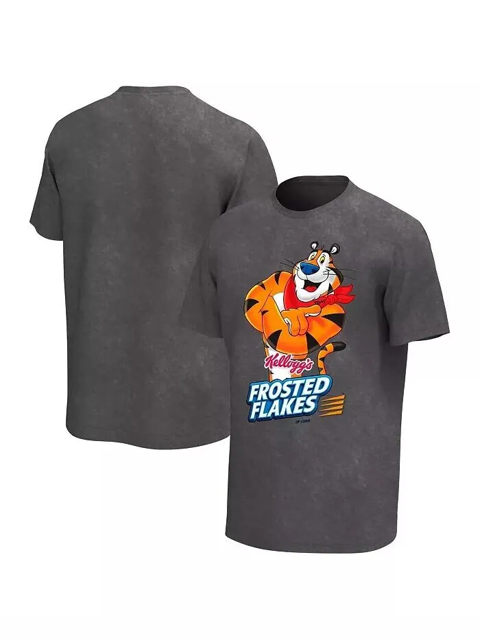 Мужская черная стираная футболка с матовыми хлопьями Tony the Tiger Philcos — изображение 1 из 3