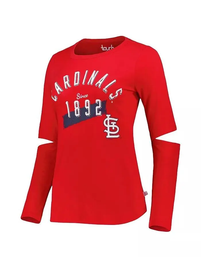 Женская красная футболка с длинным рукавом St. Louis Cardinals Formation Touch — изображение 2 из 2