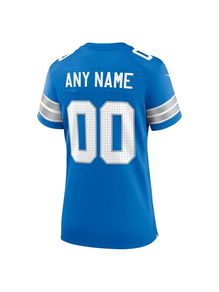 Женская синяя кастомная игровая футболка Detroit Lions Nike — изображение 3 из 3