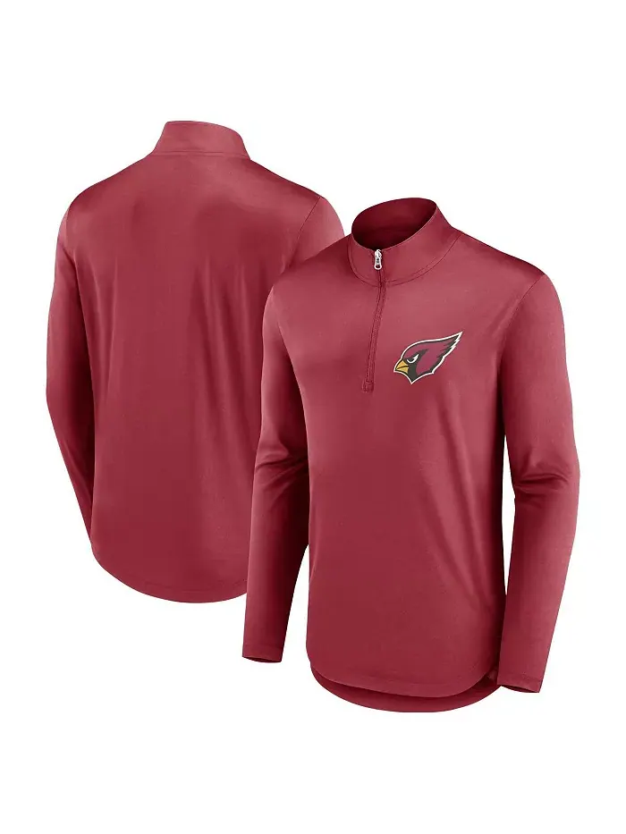 Толстовка Men's Cardinal Arizona Cardinals Quarterback Quarter-Zip Top Fanatics — изображение 1 из 3