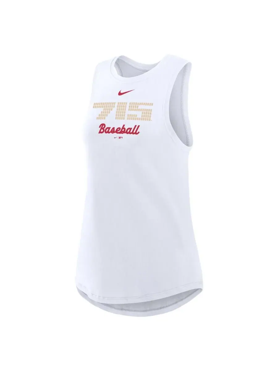 Nike Женская белая майка с высоким воротником Atlanta Braves City Connect Tricode Performance Tank — изображение 3 из 3