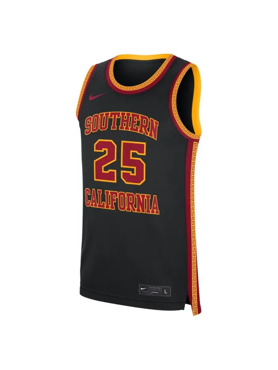 Nike Мужская черная баскетбольная майка USC Trojans, номер 25, альтернативная модель — изображение 3 из 3, черный