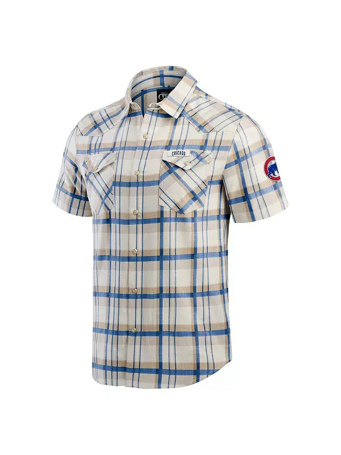 Мужская клетчатая рубашка на кнопках Royal Chicago Cubs Fanatics — изображение 2 из 4