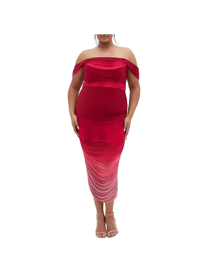 Платье миди Alyssa с принтом plus size CITY CHIC — изображение 1 из 4