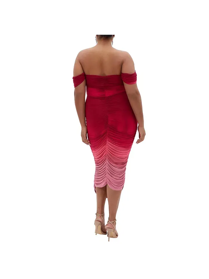Платье миди Alyssa с принтом plus size CITY CHIC — изображение 3 из 4