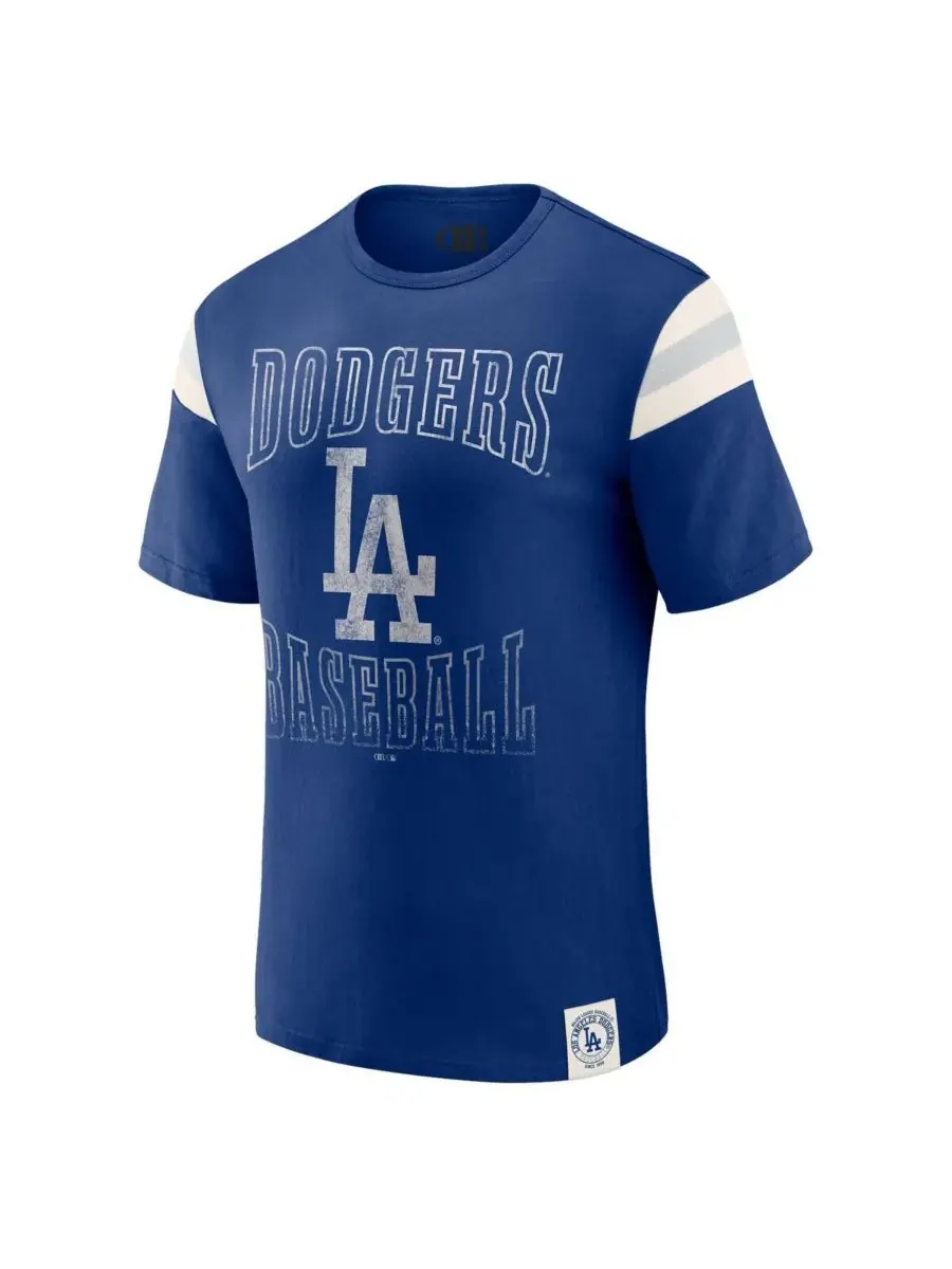 Мужская футболка Darius Rucker Collection Royal Los Angeles Dodgers с полосатым рисунком на рукаве — изображение 2 из 3