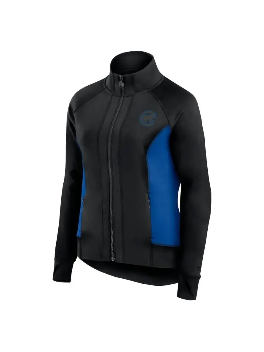 Fanatics Женская черная спортивная куртка Chicago Cubs Studio Fitted Full-Zip Gym Track Jacket — изображение 3 из 3, черный