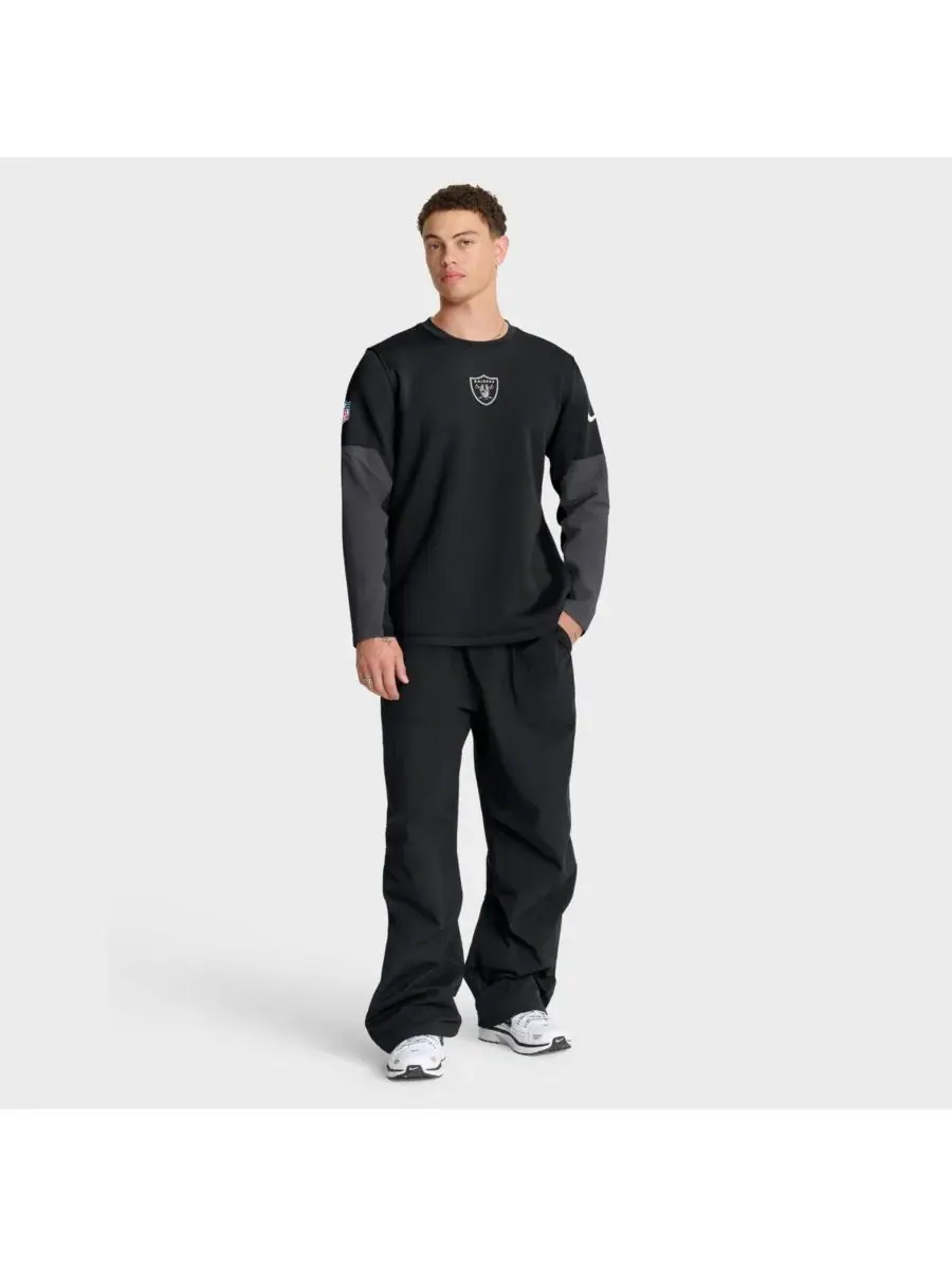Nike Мужская черная футболка с длинным рукавом Las Vegas Raiders Sideline Scripted to Win — изображение 3 из 5, черный