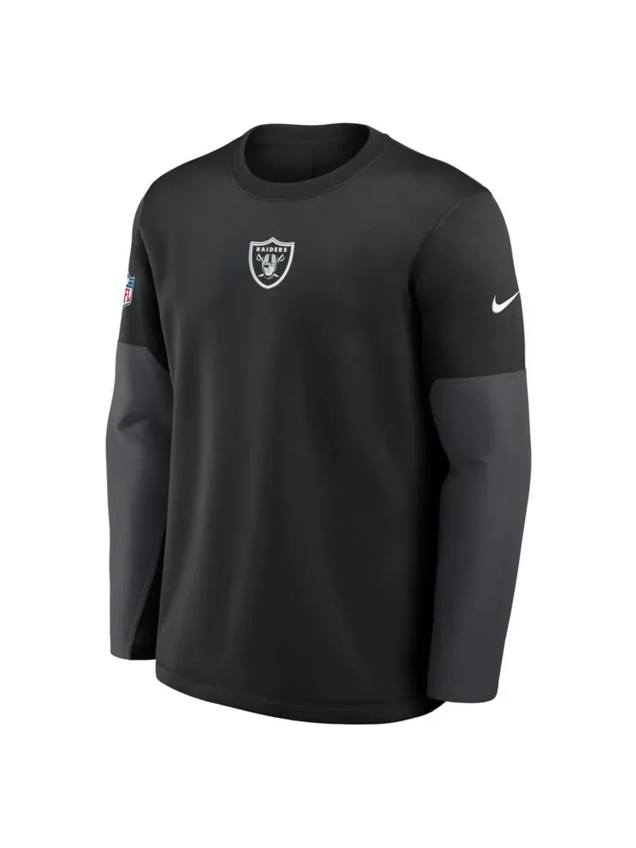Nike Мужская черная футболка с длинным рукавом Las Vegas Raiders Sideline Scripted to Win — изображение 5 из 5, черный