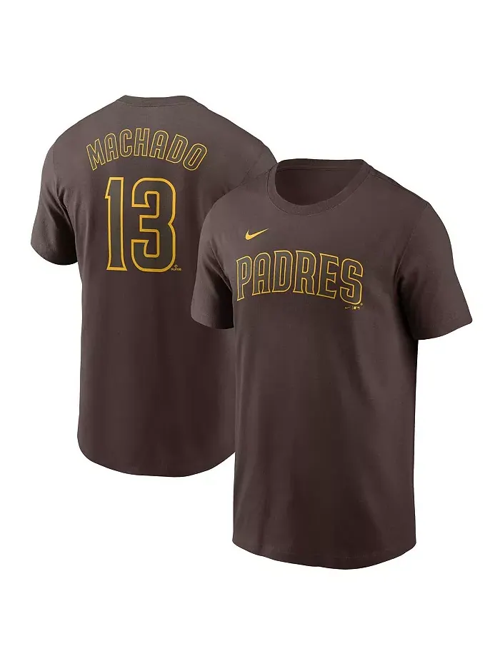 Мужская футболка Manny Machado коричневая San Diego Padres с именем и номером Fuse Nike — изображение 1 из 3