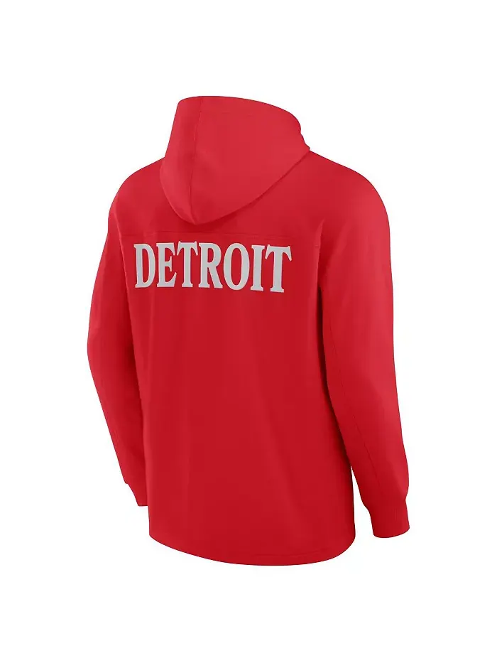 Мужская худи с длинным рукавом Detroit Red Wings Elements Blaze Tri-Blend красного цвета Fanatics — изображение 3 из 3
