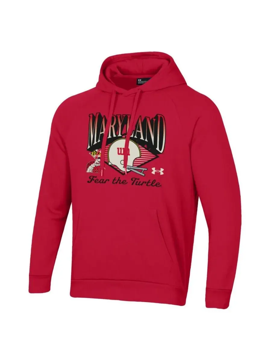 Under Armour Мужская красная толстовка Maryland Terrapins Vintage Collection Rival — изображение 2 из 3, красный