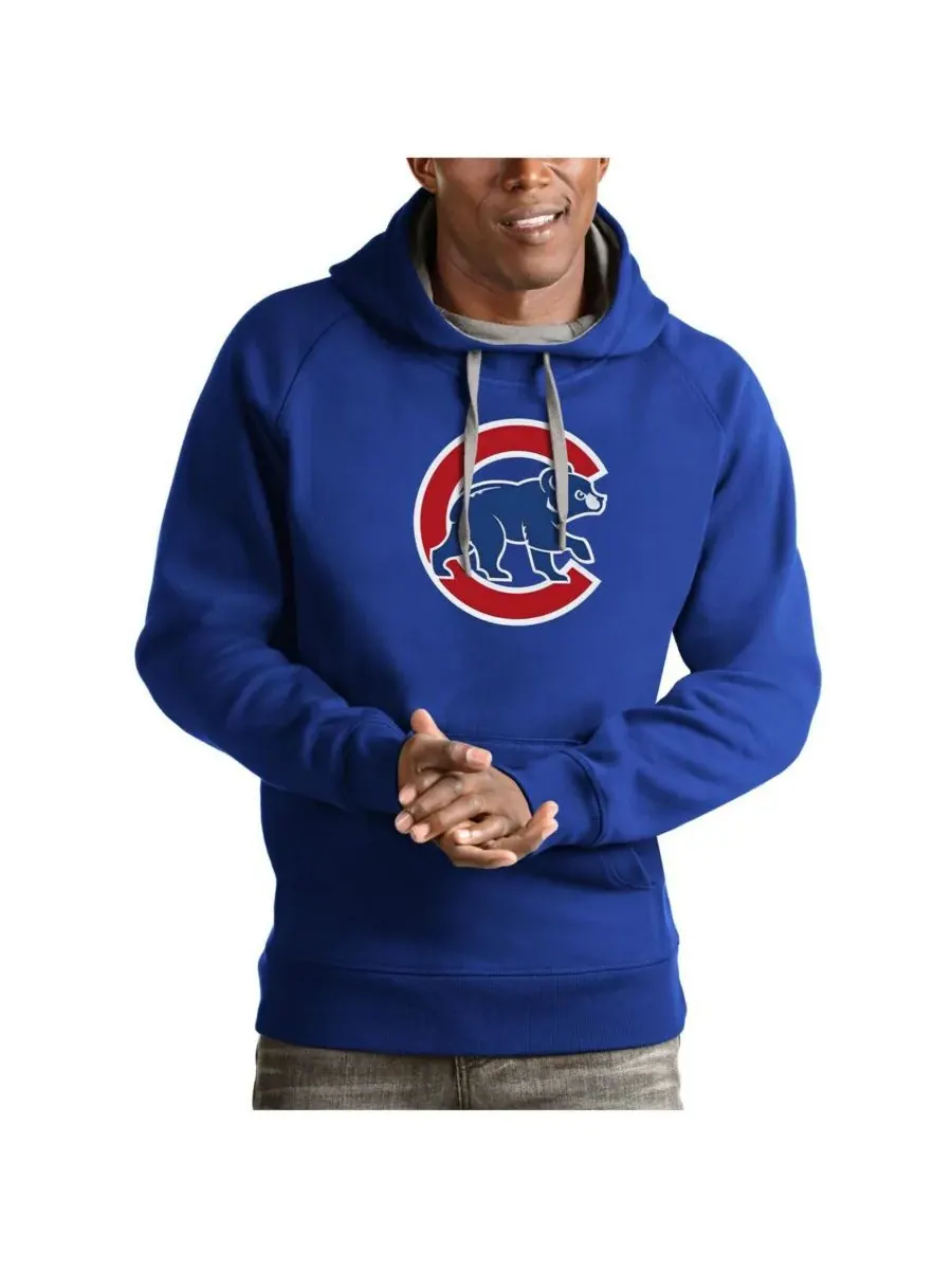 Мужская толстовка с капюшоном Royal Chicago Cubs Victory с логотипом команды Antigua — изображение 1 из 1, королевский
