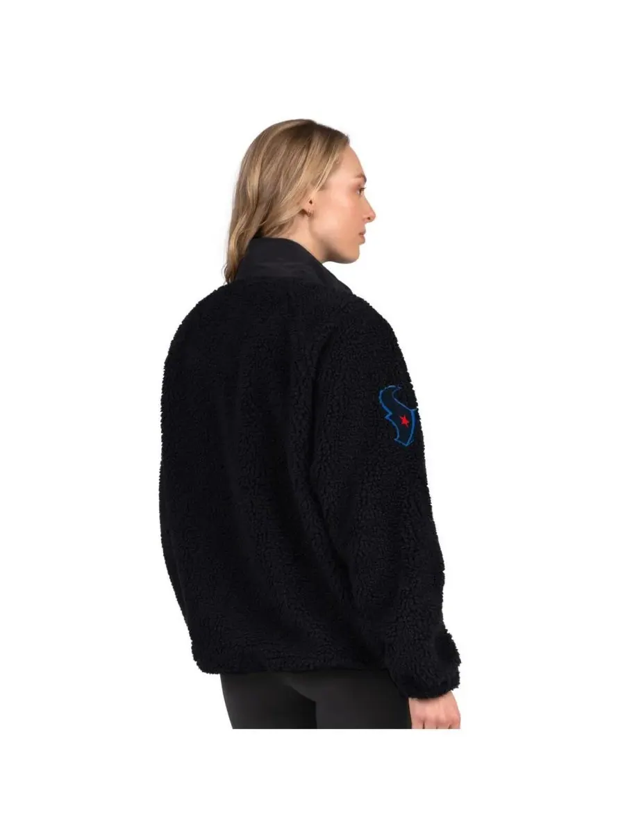 Starter Женская темно-синяя куртка Houston Texans On the Ball Sherpa — изображение 2 из 2, темно-синий