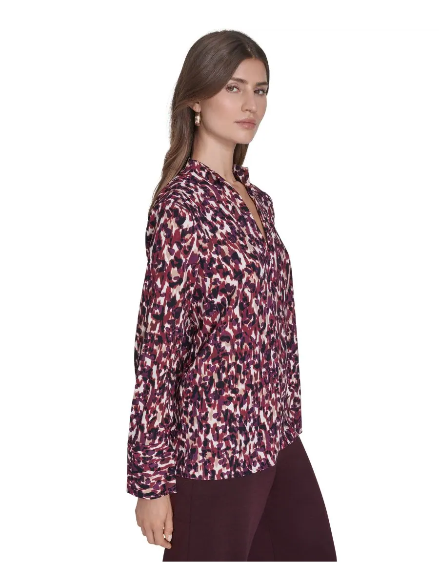 Женская туника с V-образным вырезом и длинными рукавами Halston, Abstract Tweed — изображение 2 из 5