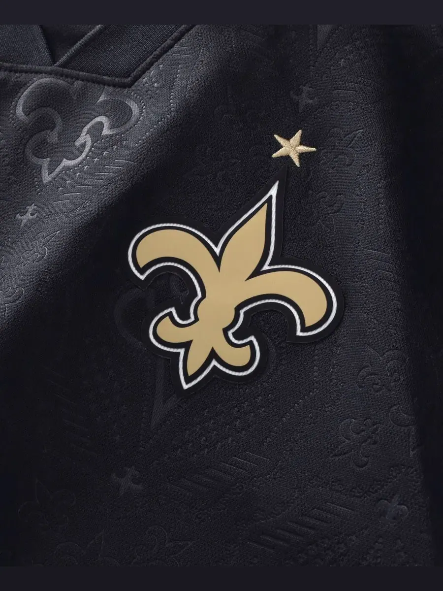 Футболка-поло с воротником Football x Football Fanatics New Orleans Saints — изображение 3 из 5, серебристый