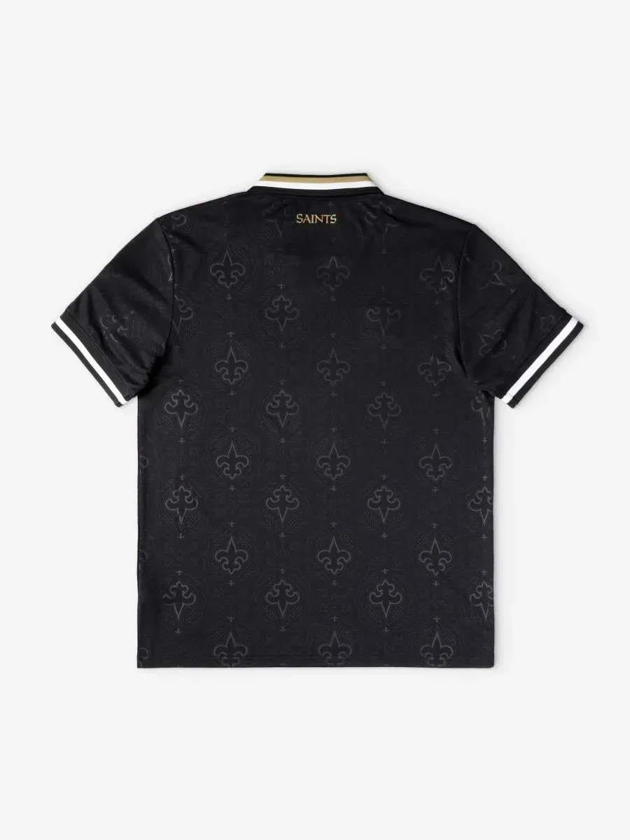 Футболка-поло с воротником Football x Football Fanatics New Orleans Saints — изображение 5 из 5, серебристый