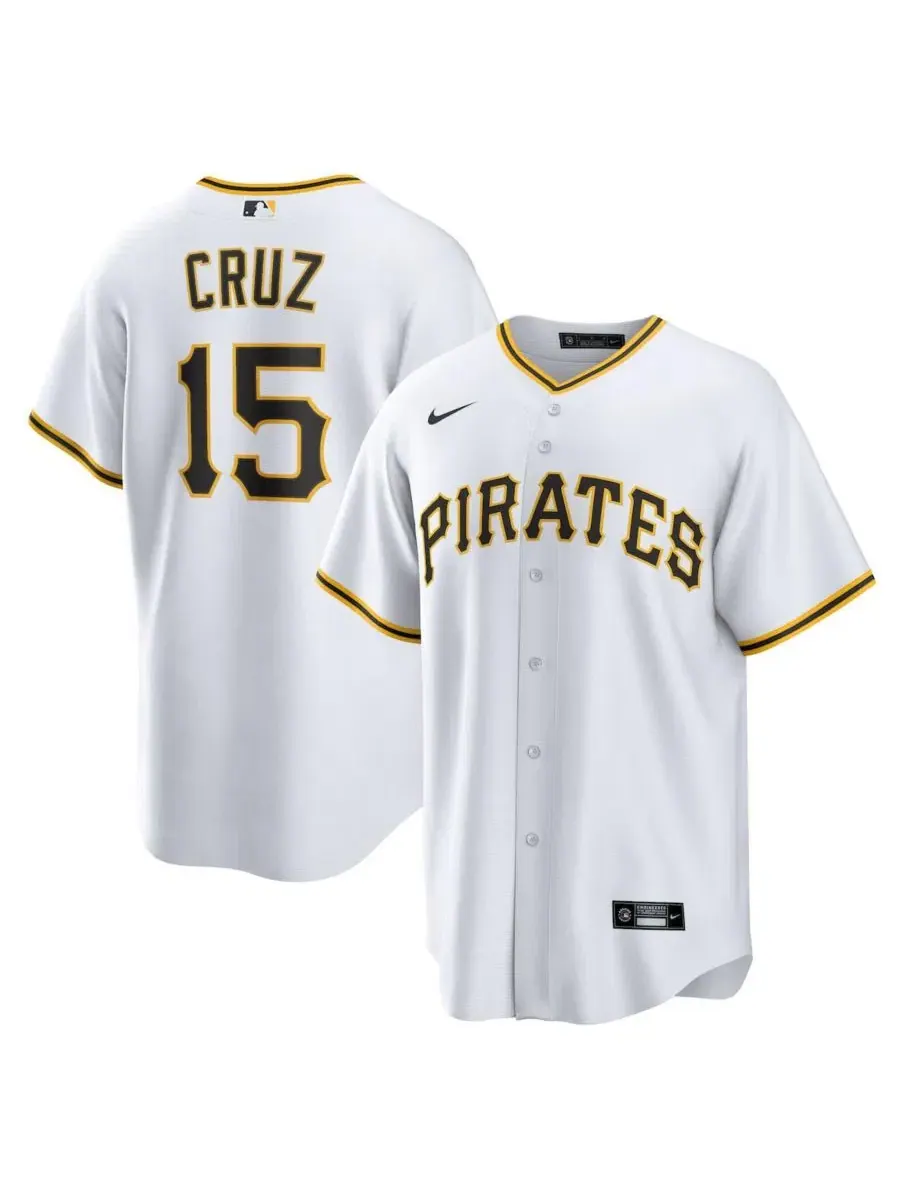 Мужская белая футболка Oneil Cruz Pittsburgh Pirates Home Replica Jersey Nike — изображение 1 из 3, белый