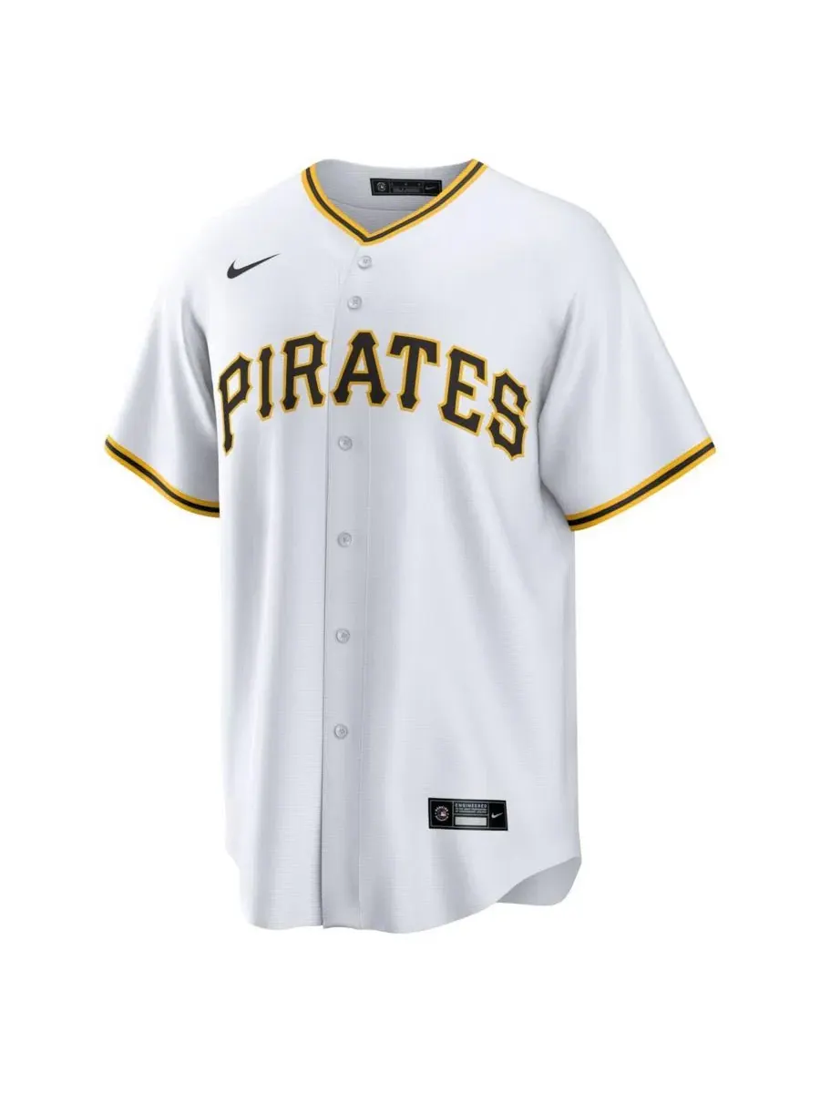 Мужская белая футболка Oneil Cruz Pittsburgh Pirates Home Replica Jersey Nike — изображение 3 из 3, белый