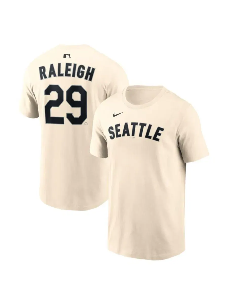 Футболка с именем и номером игрока Cal Raleigh Nike — изображение 1 из 3, прозрачный