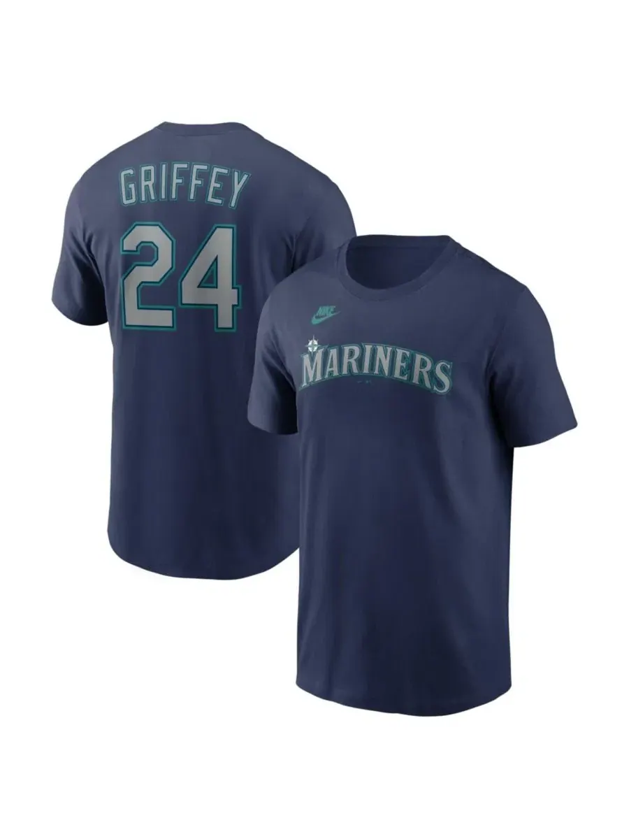 Футболка с длинным рукавом Nike Ken Griffey Jr. Seattle Mariners Cooperstown Collection — изображение 1 из 3, темно-синий