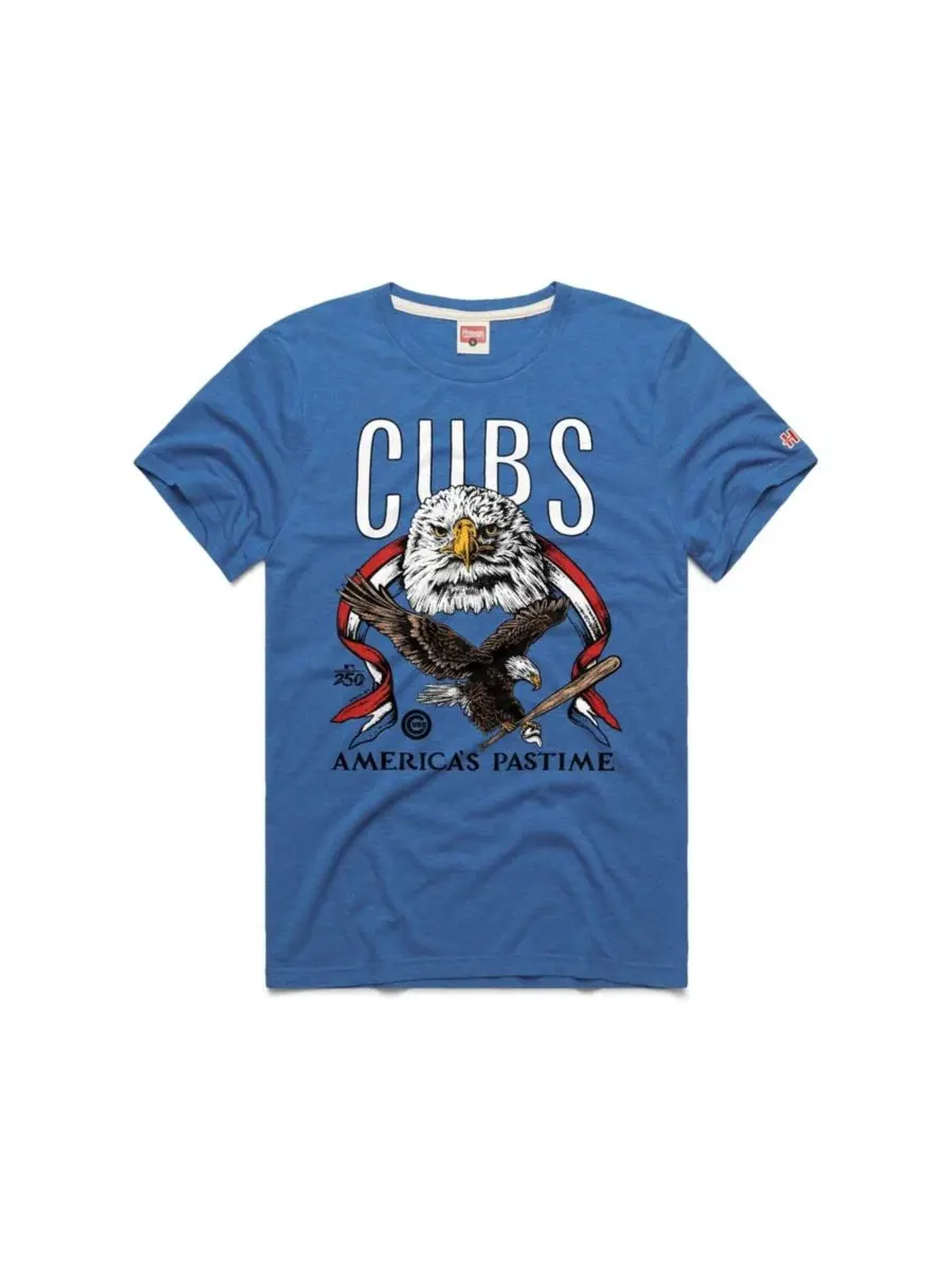 Футболка с длинным рукавом Royal Chicago Cubs America's Pastime Tri-Blend Homage — изображение 1 из 1, королевский
