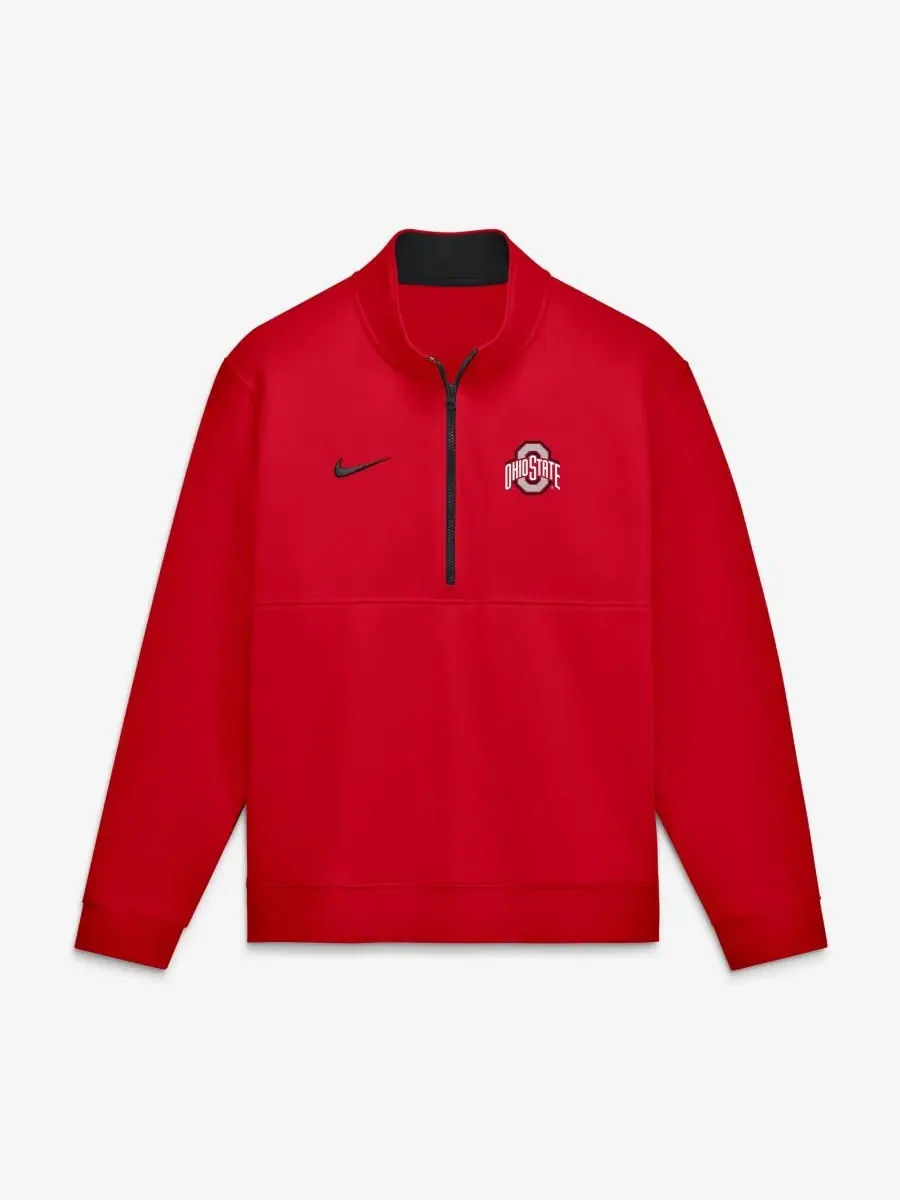 Флисовый пуловер с полузамком Nike, цвета Scarlet — изображение 1 из 2, черный